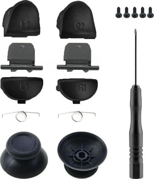 030 Analog Topuz Omuz Tuşu Tetik Yedek Vida Tornavida Set PS4 Kol Tamir Yedek Parça