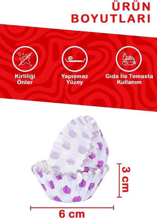 100 Lü Renkli Muffin Cupcake Kâğıdı Mıt1137