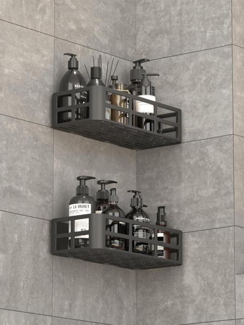 2 Adet Düzenleyici Yapışkanlı Banyo Organizer Duş Rafı MIT1146