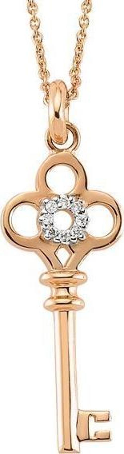 18 Ayar Altın Pırlanta Anahatar Kolye RMK1001