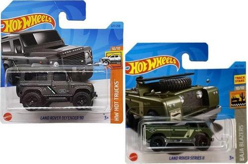 2 Araç Hot Wheels Set - Land Rover Defender 90 & Land Rover Series II (1/64)