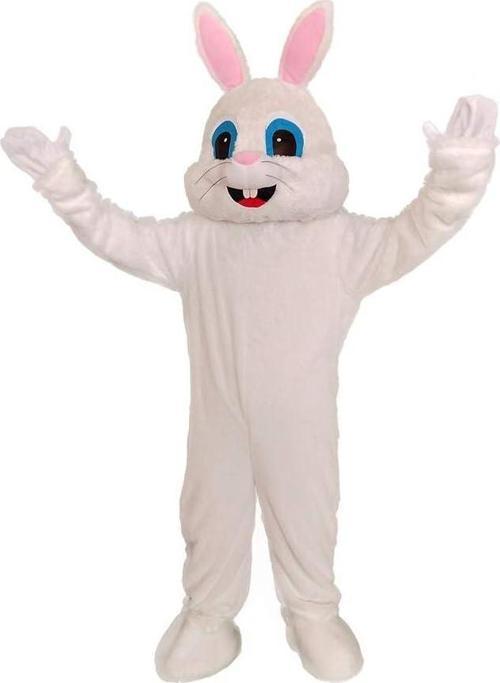 Paskalya Tavşanı Kostümü Yetişkinler İçin, Cadılar Bayramı Kostümü Tavşan Maskot Kostüm 