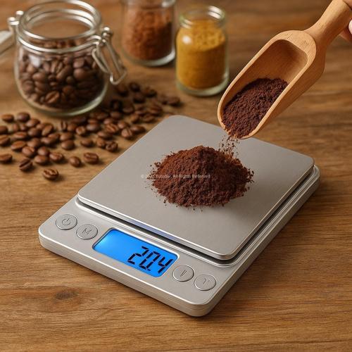 0.1g Hassasiyetli Dijital Mutfak Terazisi 3Kg Kapasiteli Paslanmaz Çelik Platform