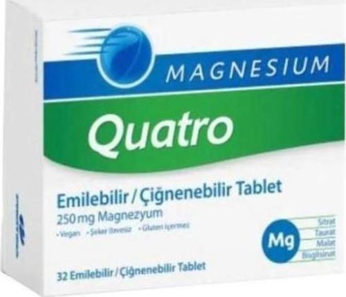 Magnesium Quatro 32 Çiğnenebilir Tablet