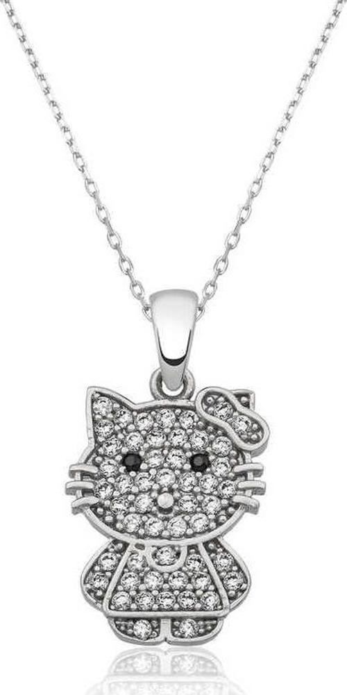 Gümüş Kedi Bayan Kolye