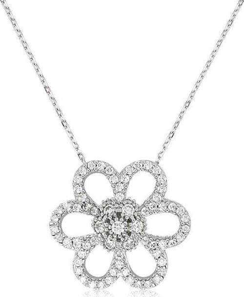 Gümüş Papatya Bayan Kolye