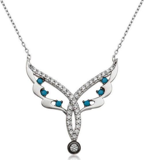 Gümüş Peri Kanadı Bayan Kolye