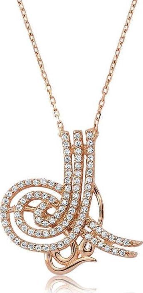 Gümüş Tuğralı Bayan Kolye