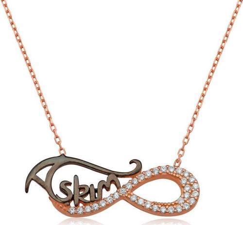 Gümüş Sonsuz Aşkım Yazılı Bayan Kolye