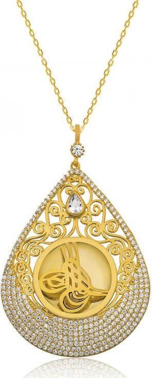 Gümüş Tuğra Bayan Kolye