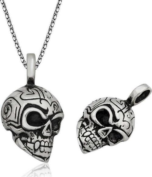 Gümüş Kuru Kafa Kolye