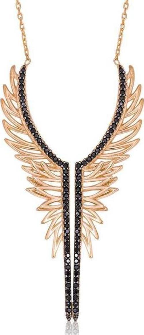 Gümüş Melek Kanadı Bayan Kolye