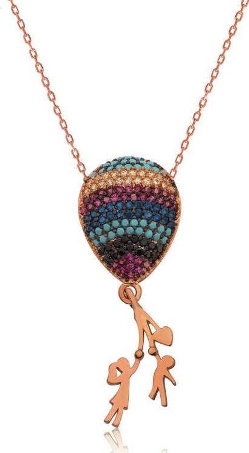 Gümüş Uçan Balon Bayan Kolye