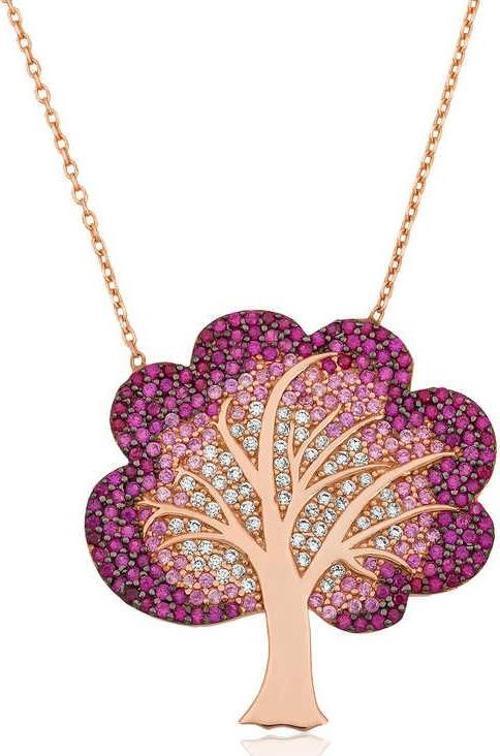 Gümüş Hayat Ağacı Bayan Kolye