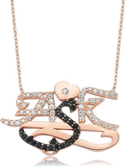 Gümüş Aşk Yazılı Bayan Kolye