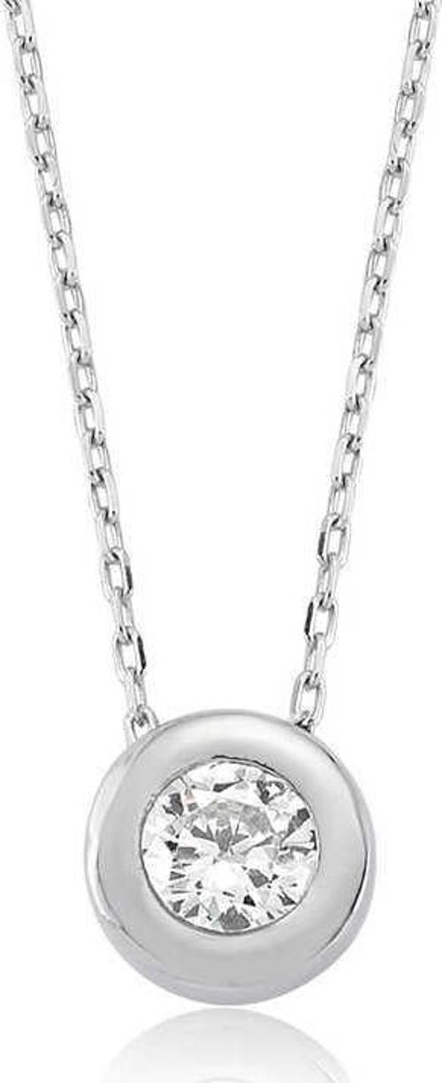 Gümüş Tek Taşlı Bayan Kolye