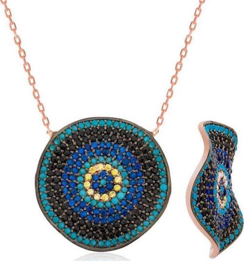 Gümüş Nazar Bayan Kolye