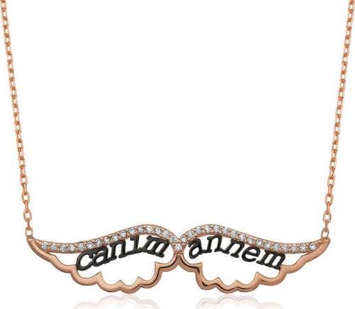 Gümüş Melek Canım Annem Bayan Kolye