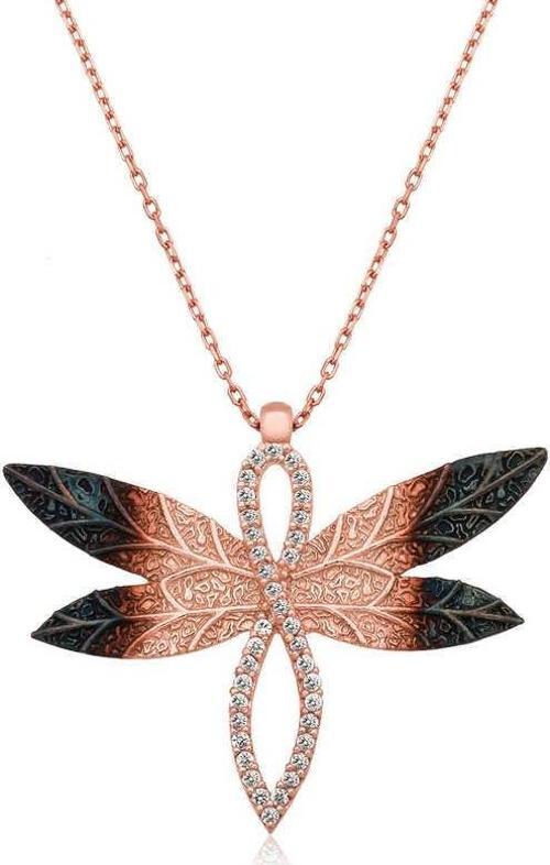 Gümüş Yusufçuk Bayan Kolye