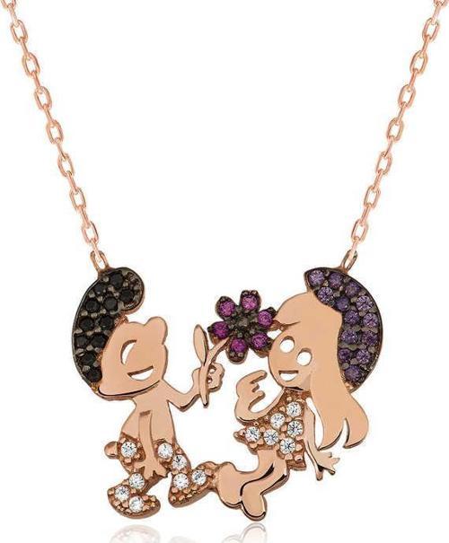 Gümüş Şirinler Bayan Kolye