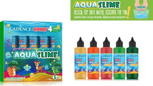 KOOKY AQUASLIME ORMAN HAYVANLARI SETİ 5X90ML