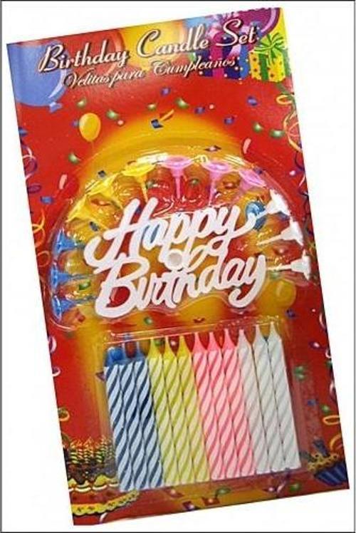 Büro Ev Ofis Dekoru için Renkli Happy Birthday Doğum Günü Mumları