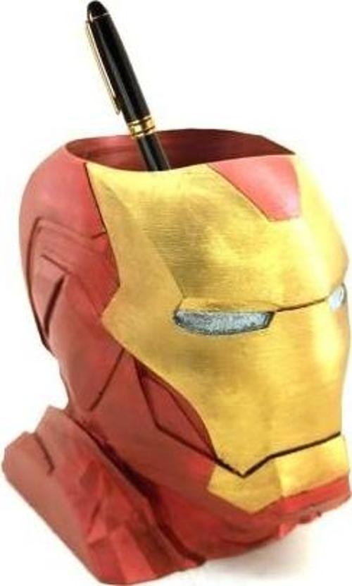 Büro Ev Ofis Hediyesi için Polyester Çizgi Kahraman Demir Adam Kalemlik