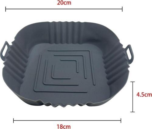 Büro Ev Ofis Mutfağı için 20CM Silikon Kare Fırın Fritöz Pişirme Matı