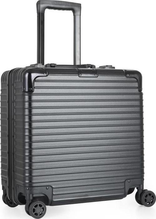 CCS 71447 Çekçekli Alüminyum Kasa Valiz Evrak Çantası Siyah