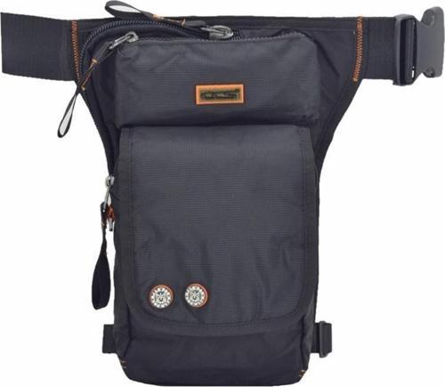 Waterproof Motosiklet Bel Bacak Çantası Siyah