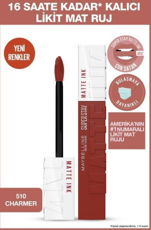 Super Stay Matte Ink Likit Mat Ruj - 510 Charmer