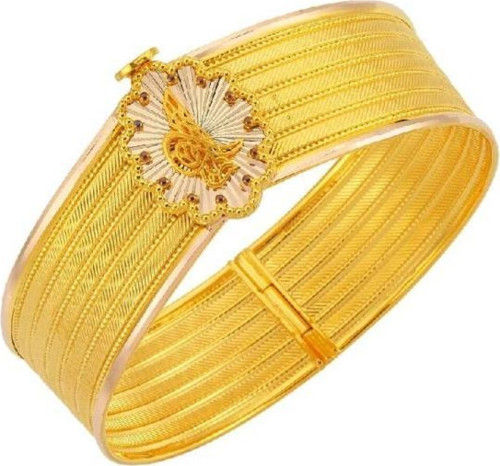 Tuğralı Altın Kelepçe Bilezik - 14k - 16.64gr