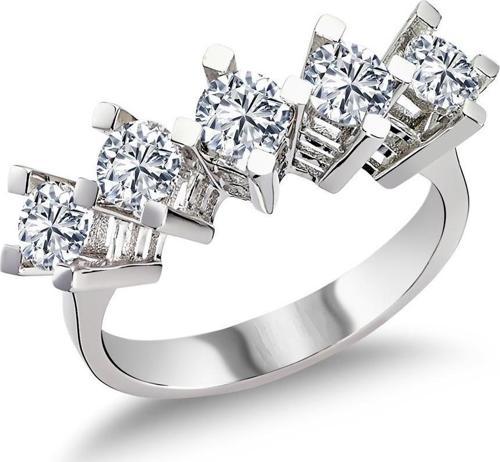 14 Ayar Altın 1.25 Ct Pırlanta Beştaş Yüzük RMY529