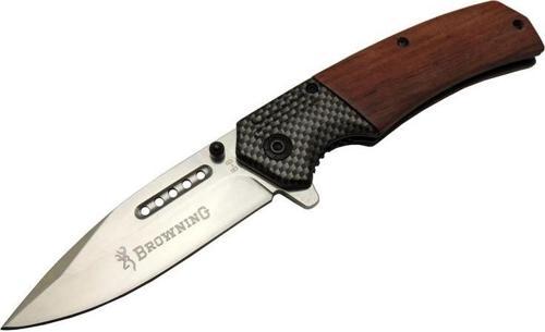 Browning 8-8 Kahverengi Kamp Çakı 20cm - Yarı Otomatik, Ahşap Sap