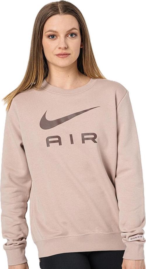 Air Fleece Sportswear Essent Womens Crew Kadın Şardonlu Kahverengi Sweatshirt