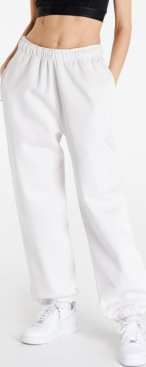 Solo Swoosh Fleece Pant Pamuklu Şardonlu Bol Kesim Yüksek Bel Kadın Eşofman Altı Kırık Beyaz