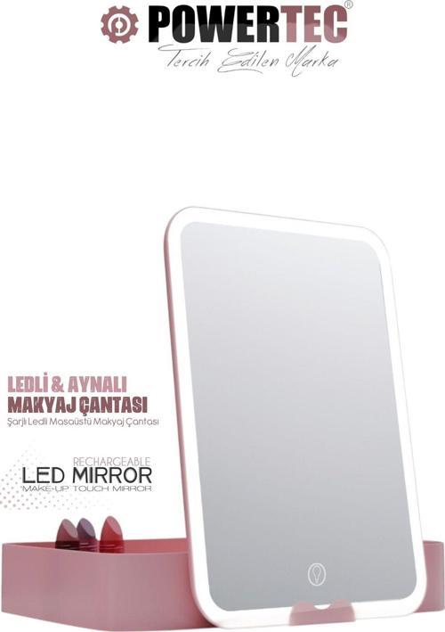 Tr-130 Şarjlı Ledli & Aynalı Taşınabilir Makyaj Çantası