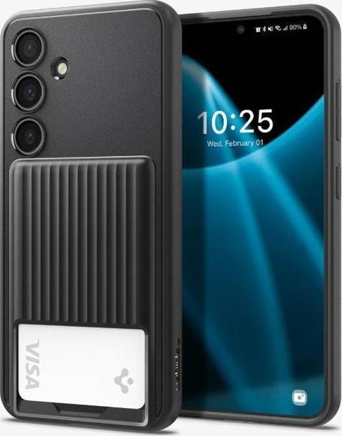 Galaxy S24 Kılıf Liquid Slot Matte Black