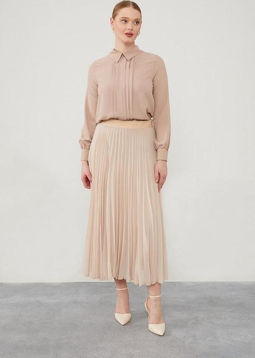 A.Somon Ortadan Plise Detaylı Bluz