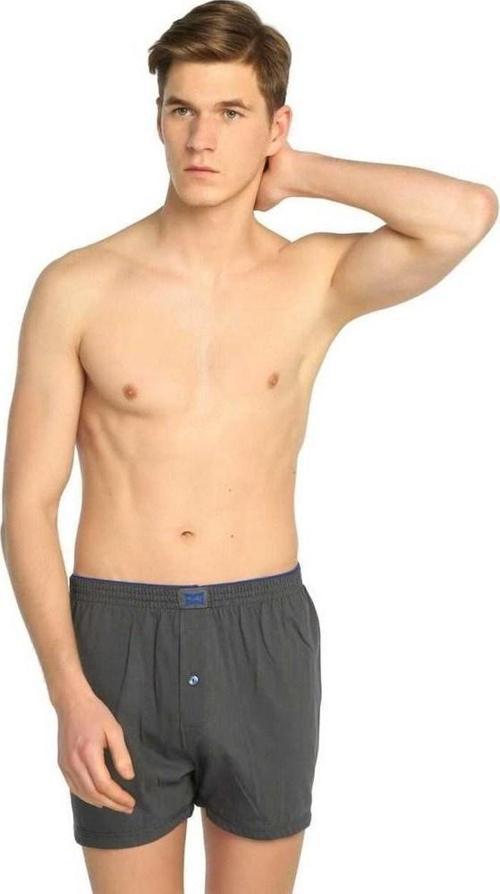 Erkek Penye Düğmeli Düz Boxer 0117
