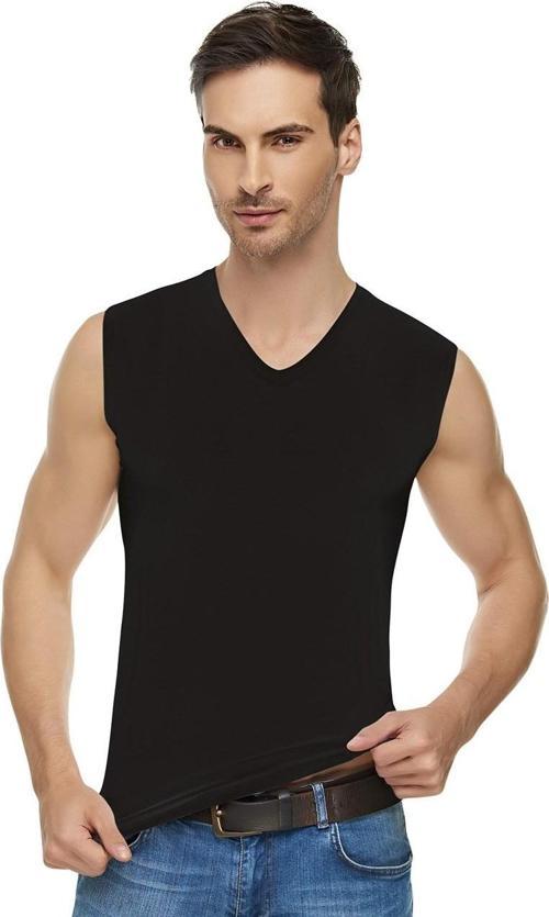 Erkek Elastan V Yaka Sıfır Kol Atlet 6 'lı 1305