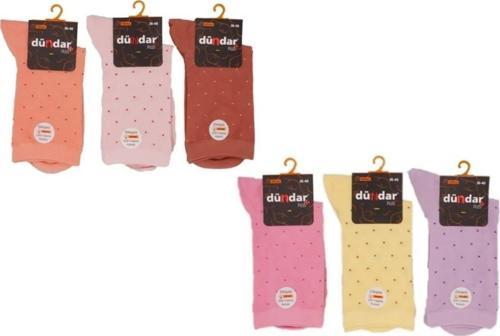 Kadın Modal Plus Dikişsiz Pastel Renk Desenli Soket Çorap 5725 - 6 Adet