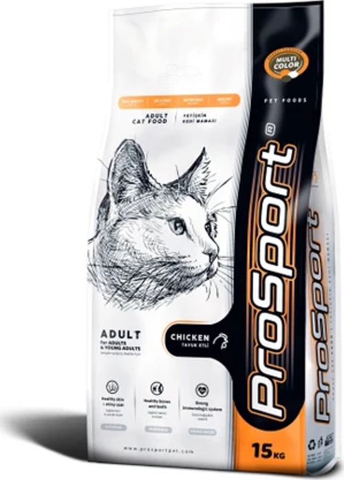 RENKLİ TANELİ YETİŞKİN KEDİ MAMASI 15 KG
