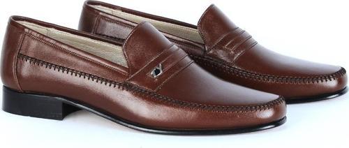 02 Kahve Kösele %100 Deri Erkek Klasik Ayakkabı