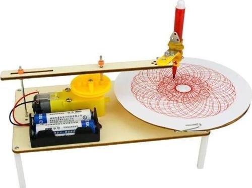 Ahşap DIY Pilli Çizim Robotu