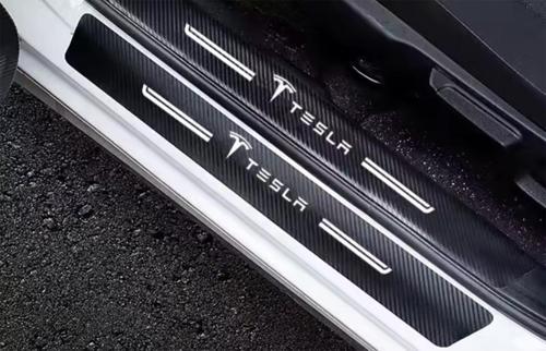 Tesla Model S/X Karbon Görünüm Kapı Eşiği Sticker