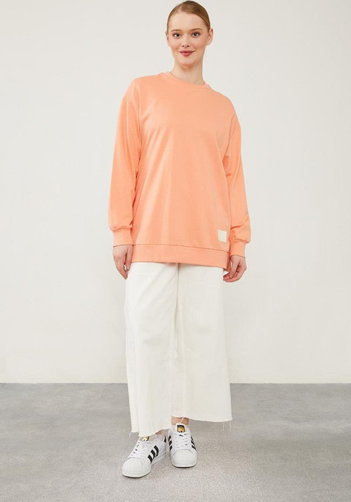 Somon Bisiklet Yaka Ribanalı Basic Sweat