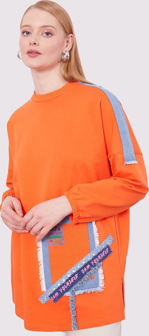 Oranj ŞERİT AKSESUAR DETAYLI SWEAT