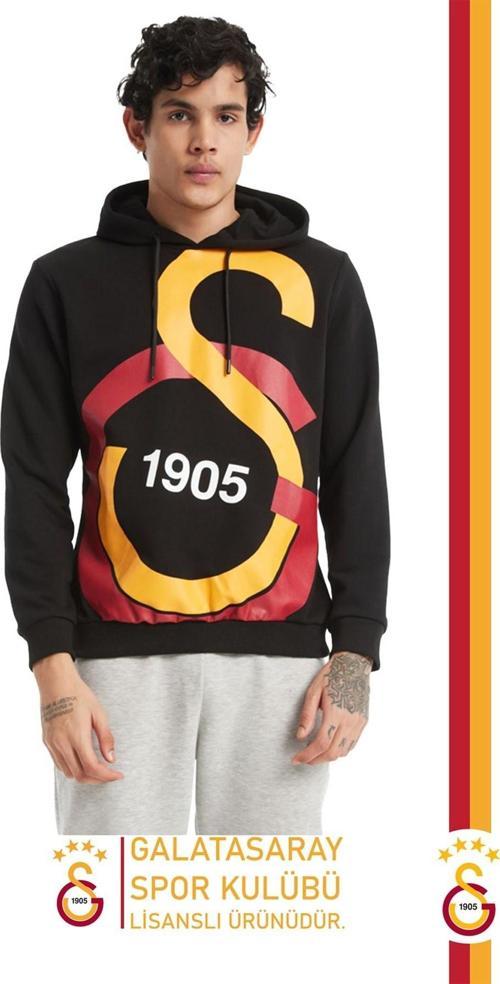 Orijinal Lisanslı Büyük Logo Kapüşonlu Erkek Sweat