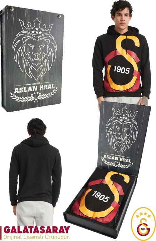 Orijinal Lisanslı Büyük Logo Kapüşonlu Erkek Sweat Hediyelik Ahşap Kutulu
